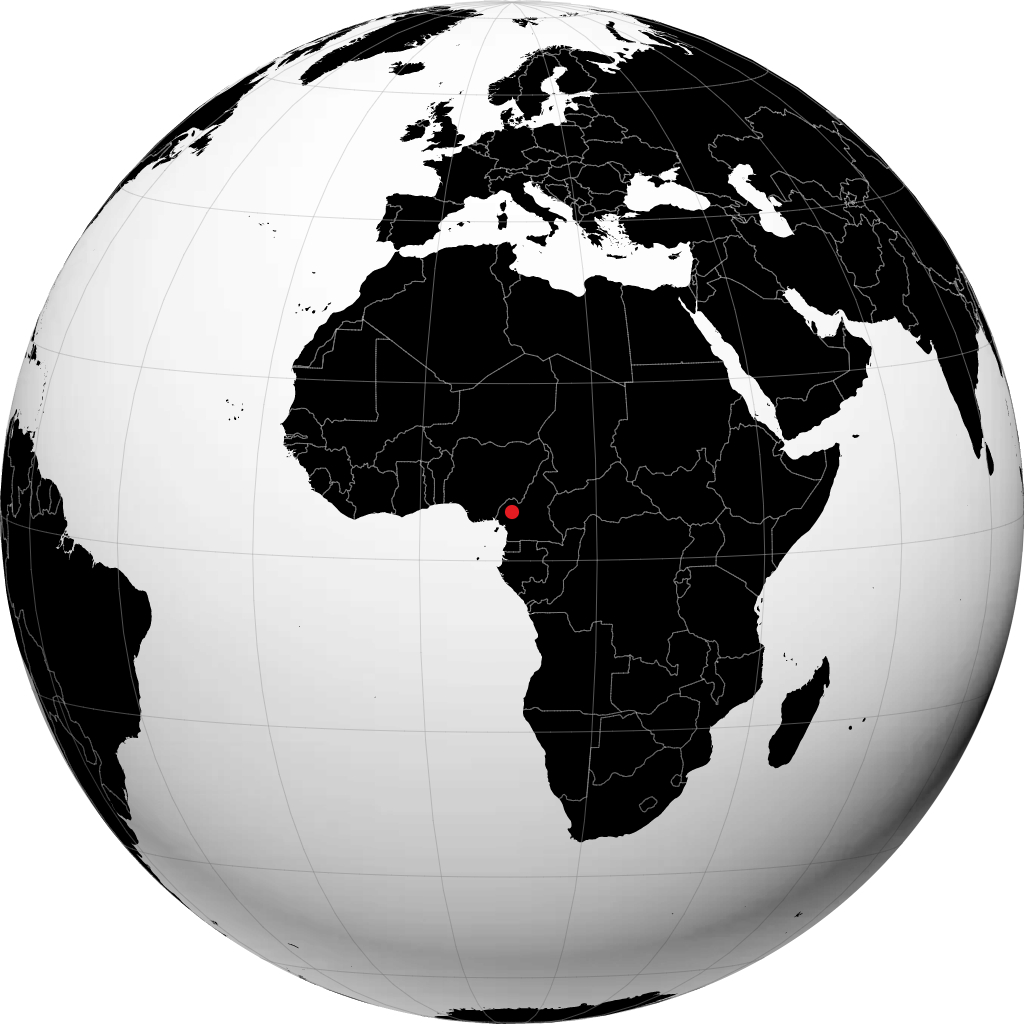 Bafoussam sur le globe