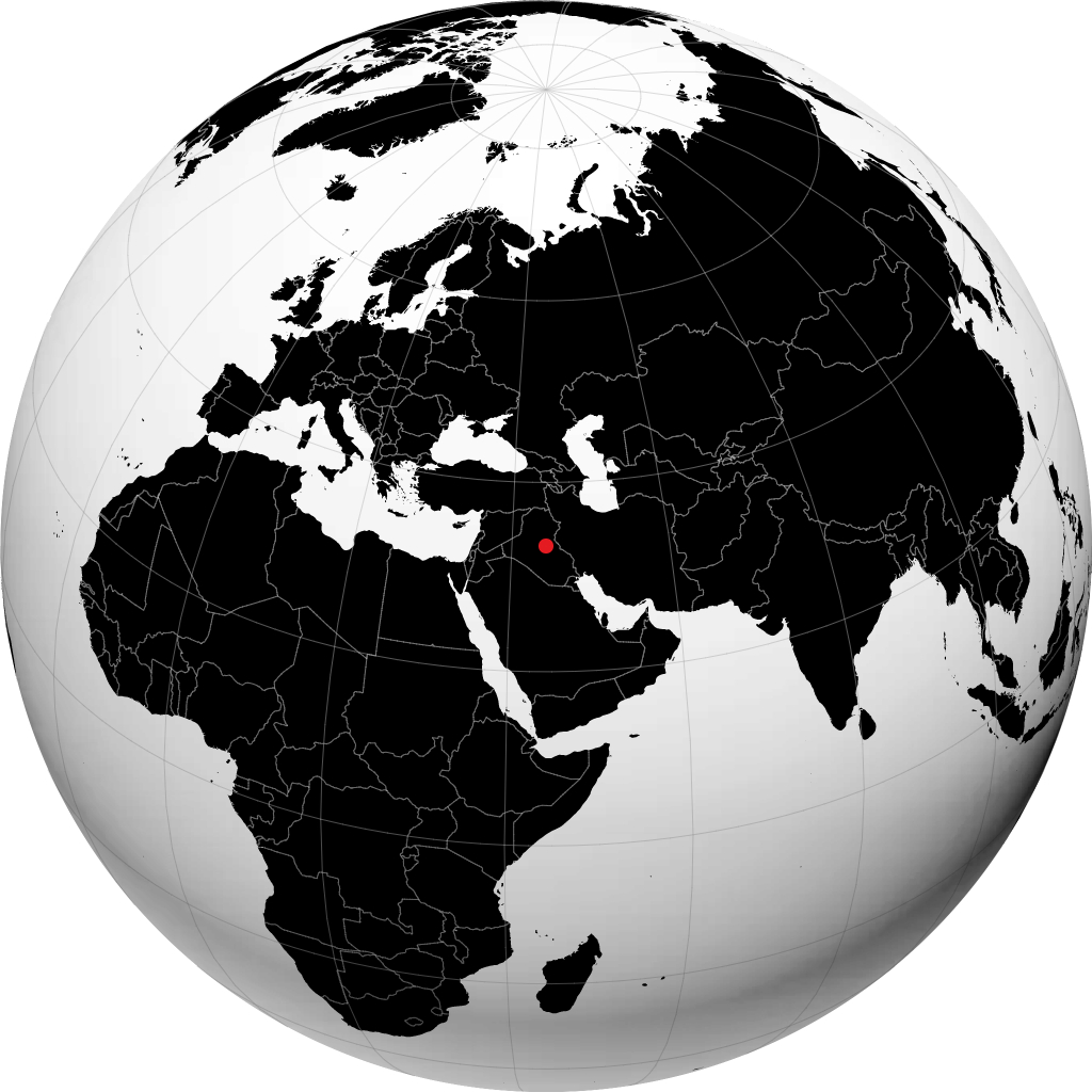 Bagdad sur le globe