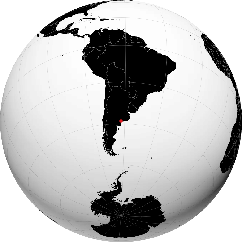 Bahía Blanca sur le globe