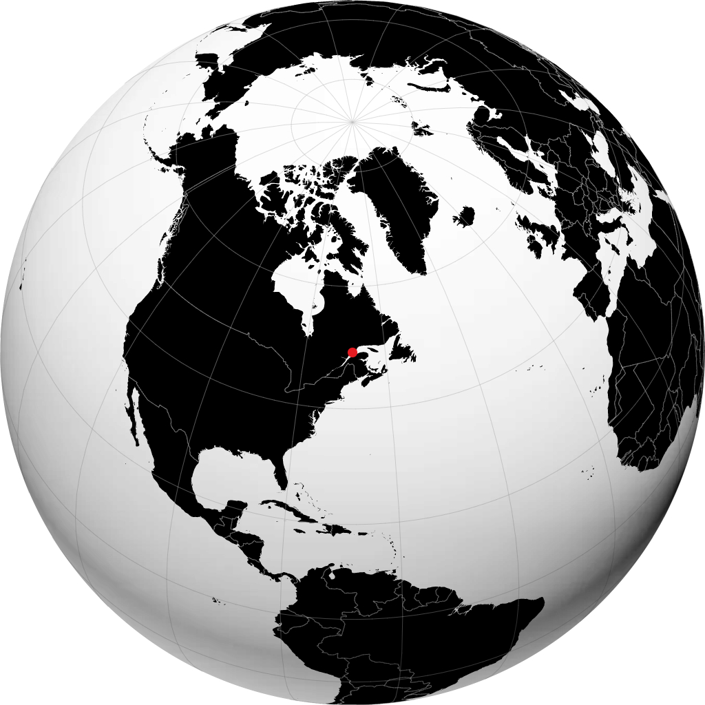 Baie-Comeau sur le globe