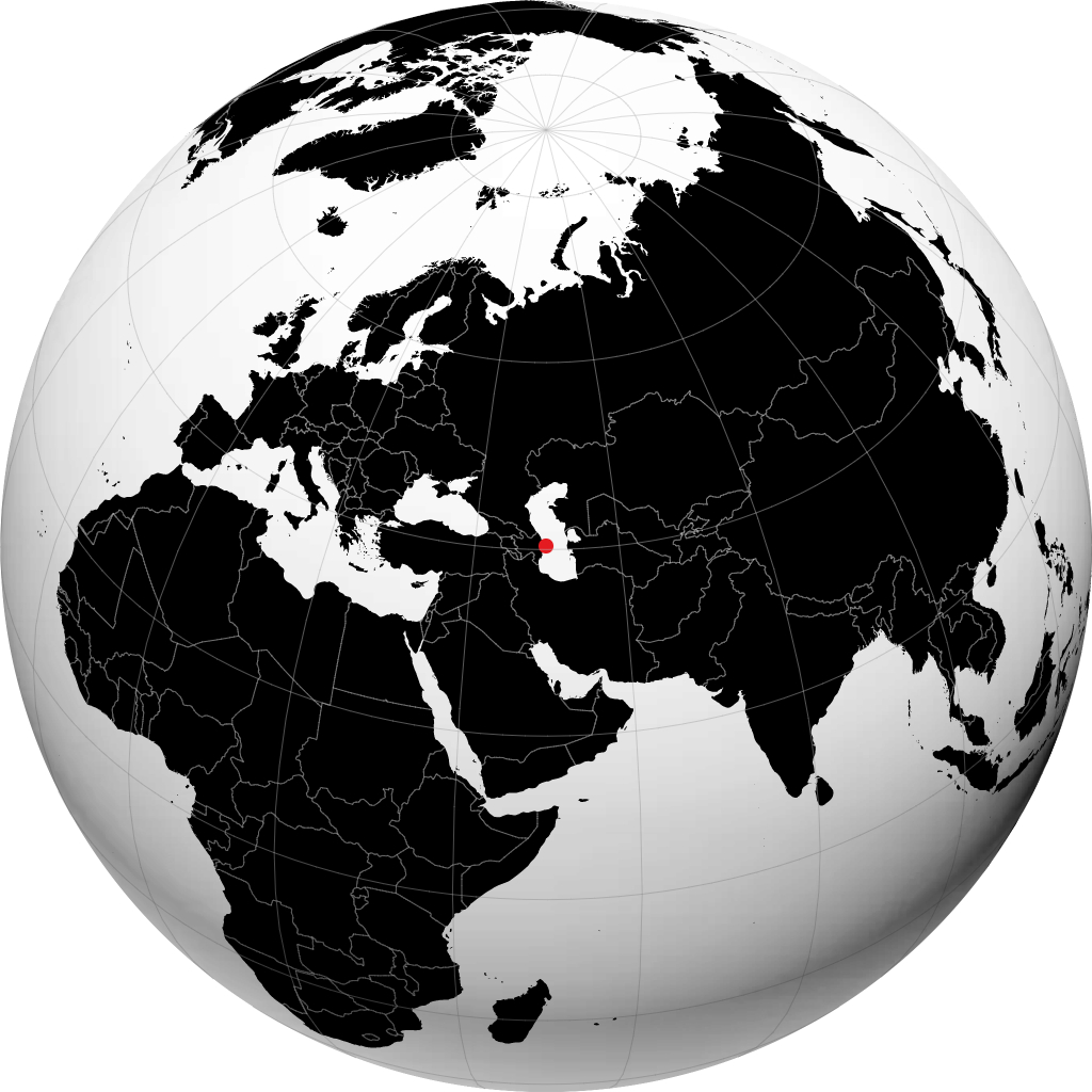 Bakou sur le globe