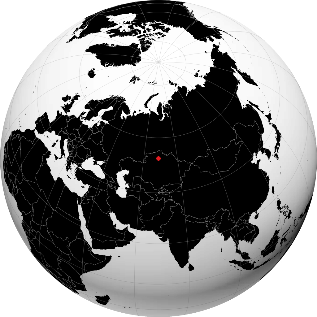 Balkashino sur le globe