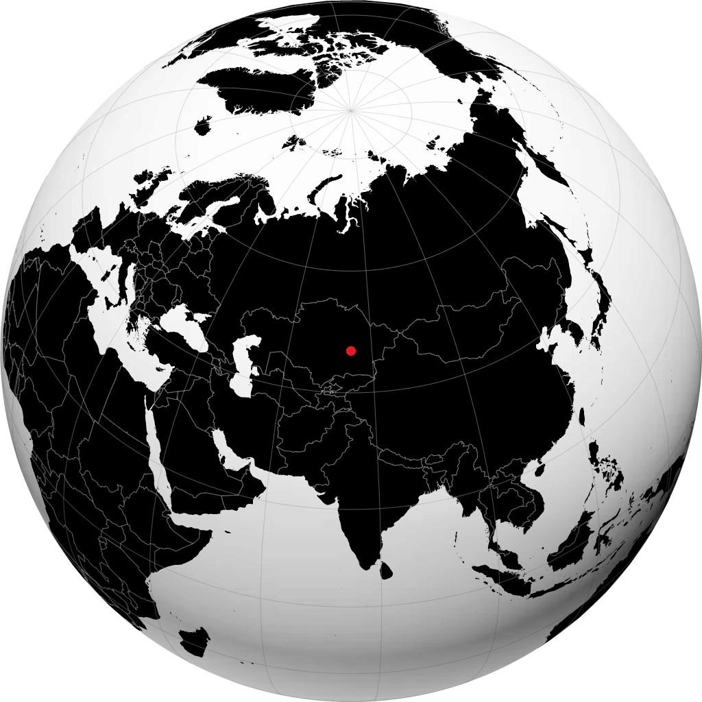 Balqash sur le globe