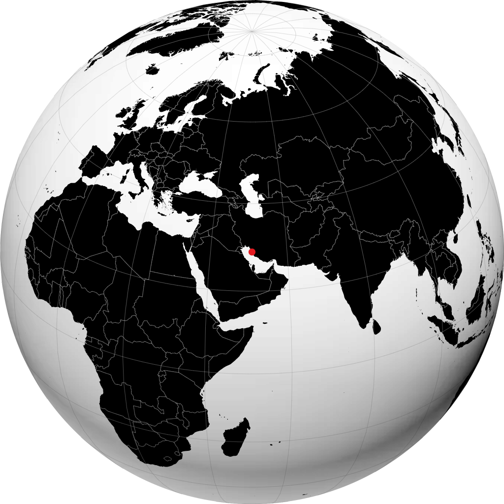 Bandar Bushehr sur le globe