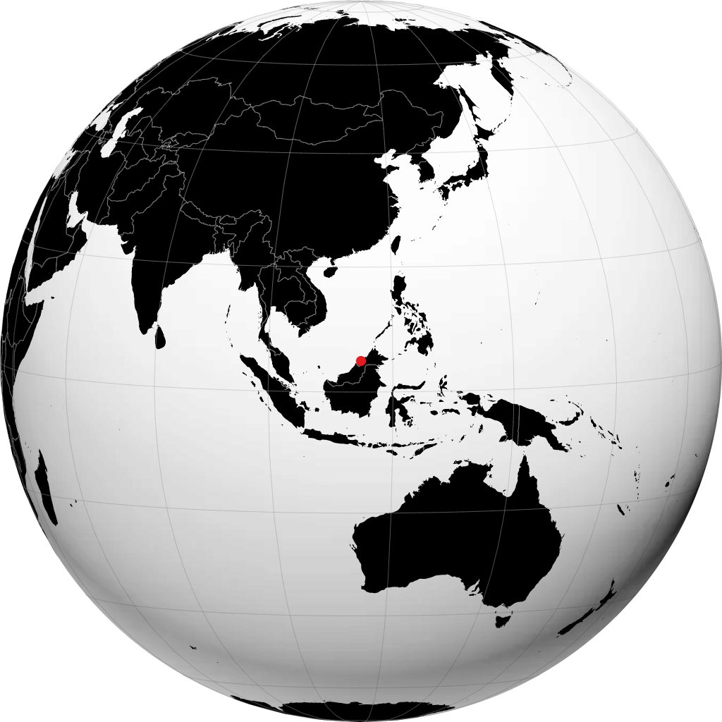 Bandar Seri Begawan sur le globe