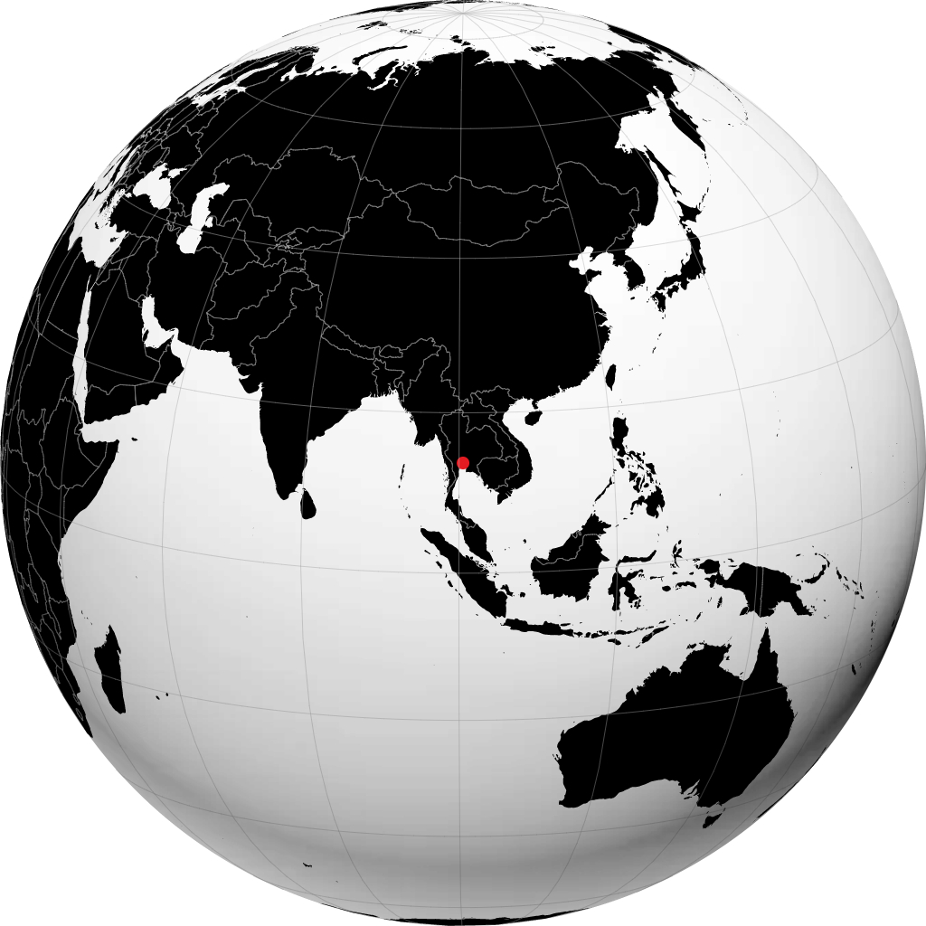 Bangkok sur le globe