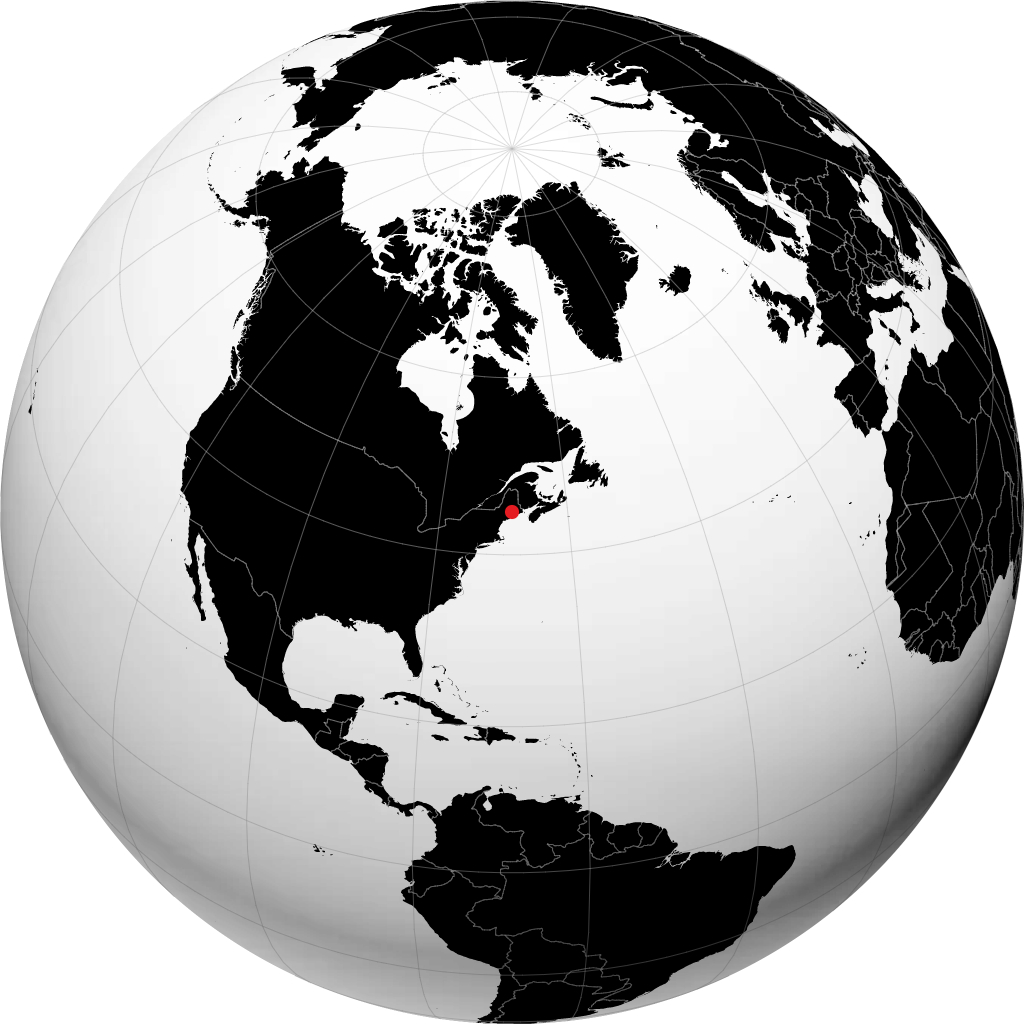 Bangor sur le globe