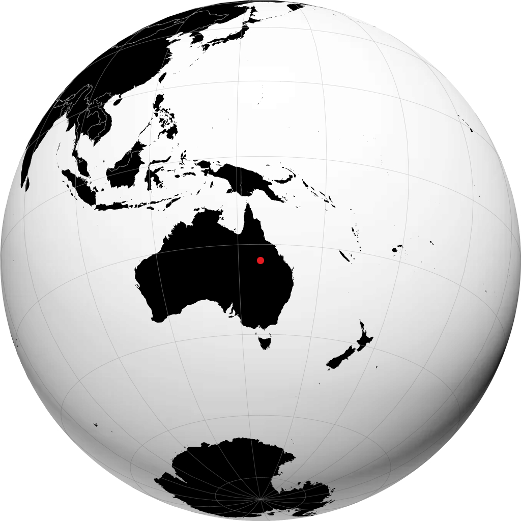 Barcaldine sur le globe