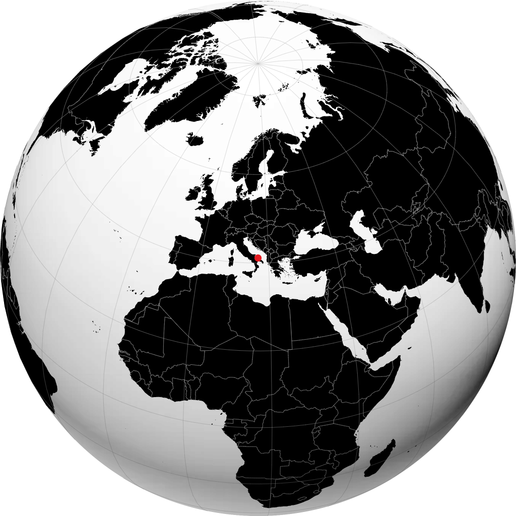 Bari sur le globe