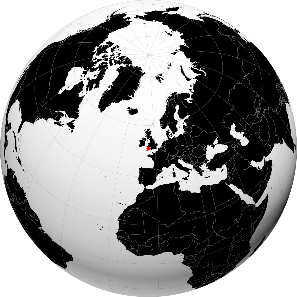 Barnstaple sur le globe