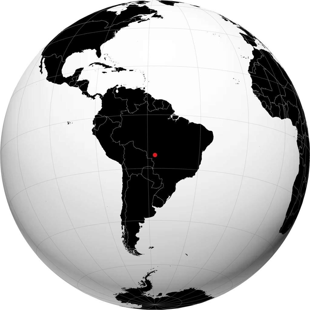 Barra do Bugres sur le globe