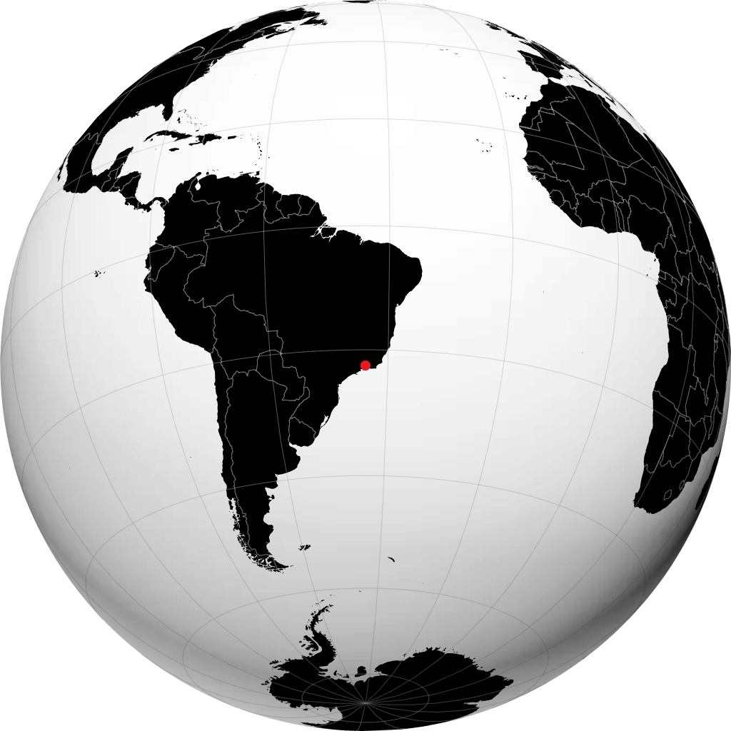 Barra do Piraí sur le globe