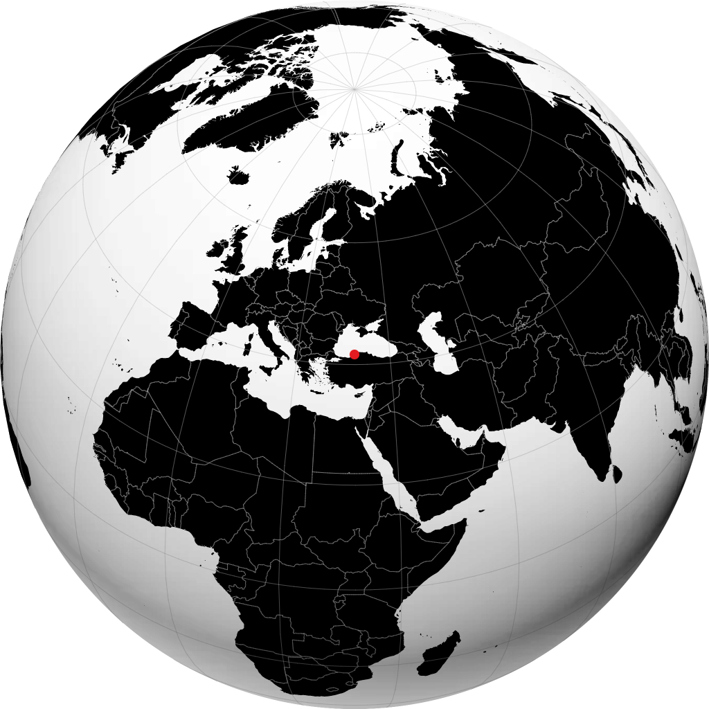 Bartin sur le globe