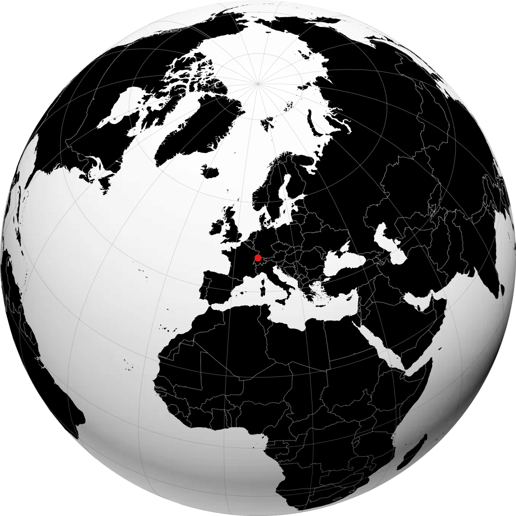 Bâle sur le globe