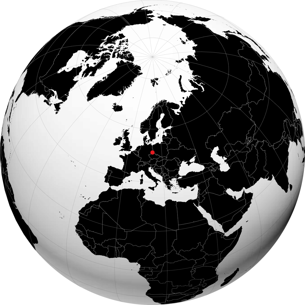 Bautzen sur le globe