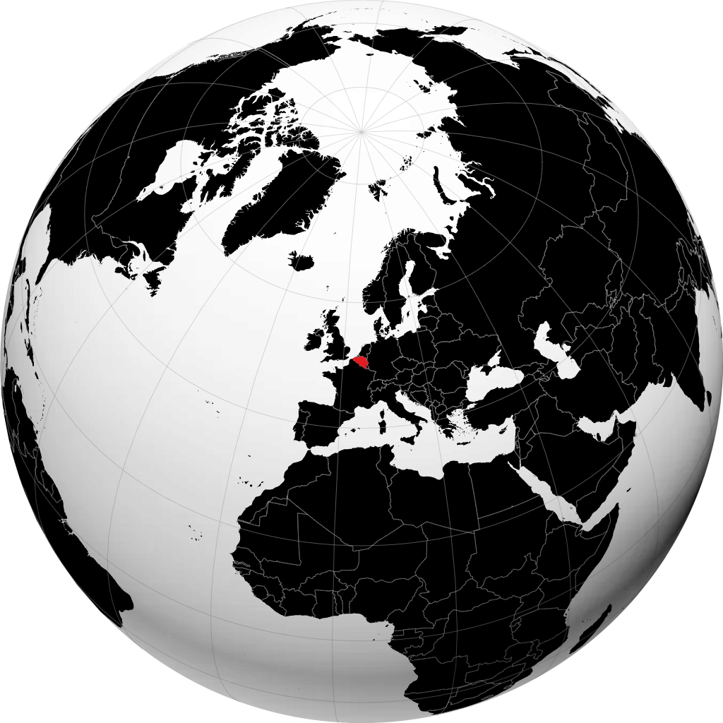 Belgique sur le globe