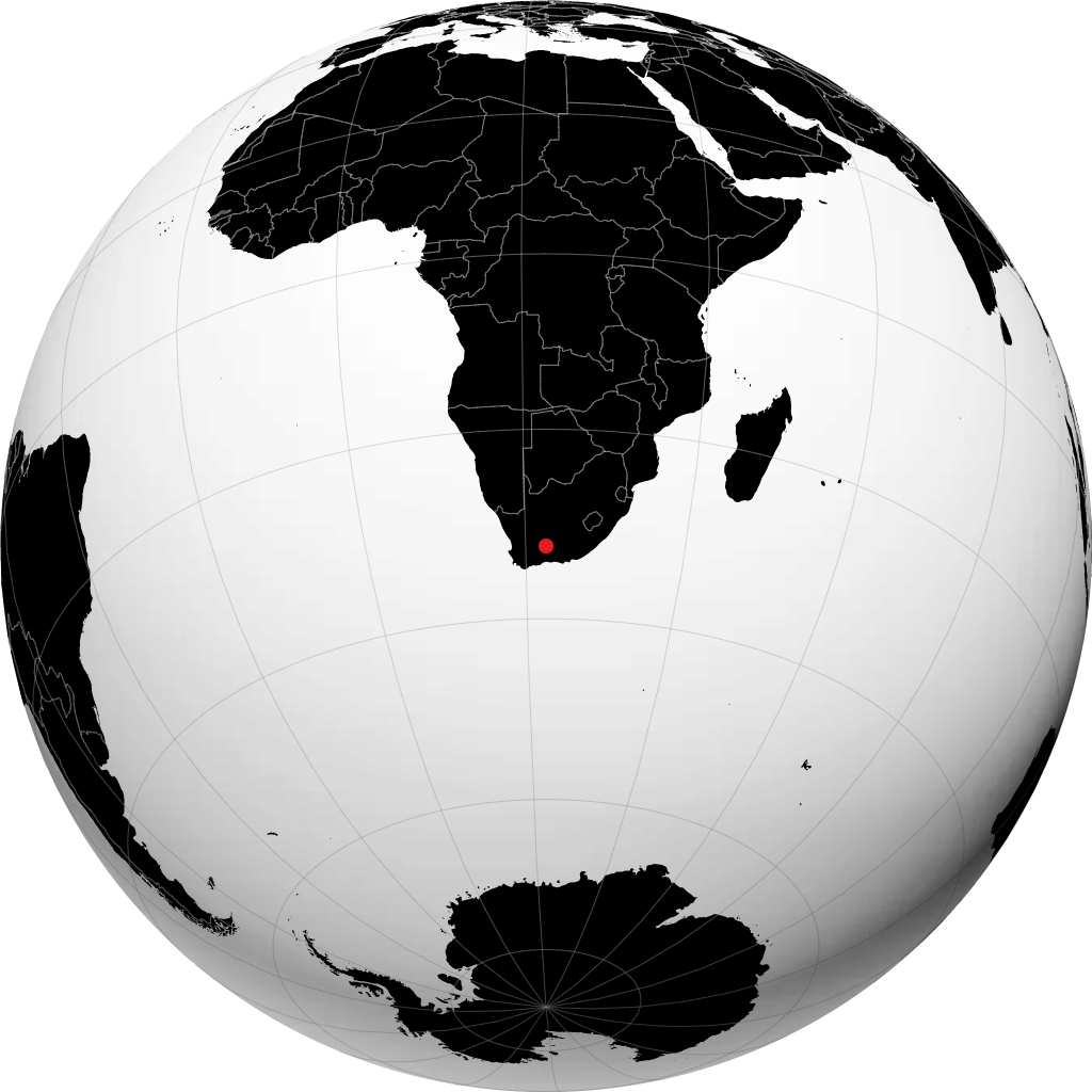 Beaufort West sur le globe
