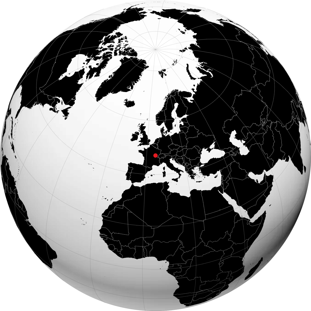Beaune sur le globe
