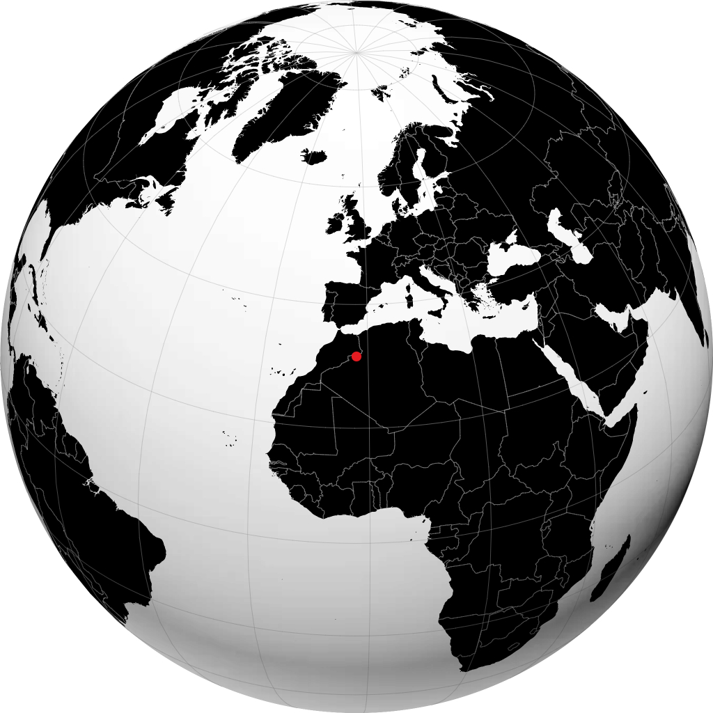 Béchar sur le globe