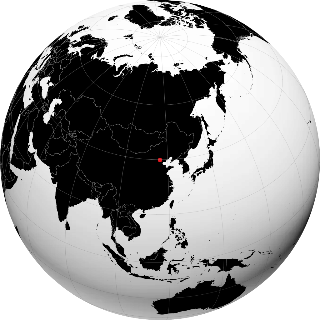 Pékin sur le globe