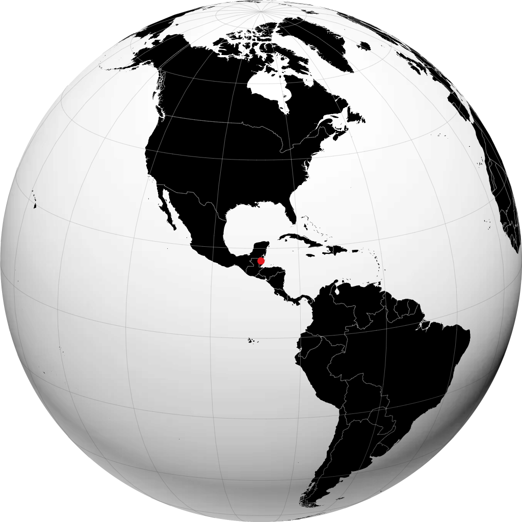 Belmopan sur le globe