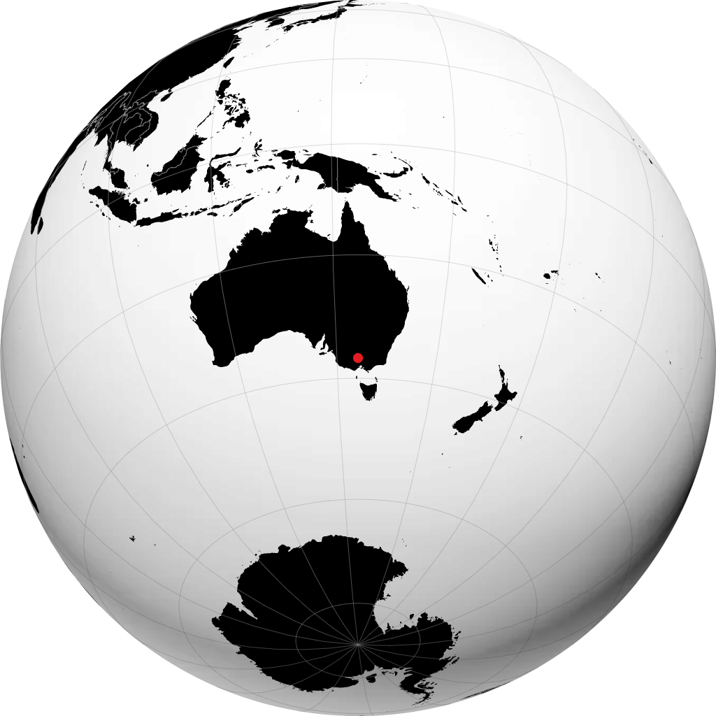 Bendigo sur le globe