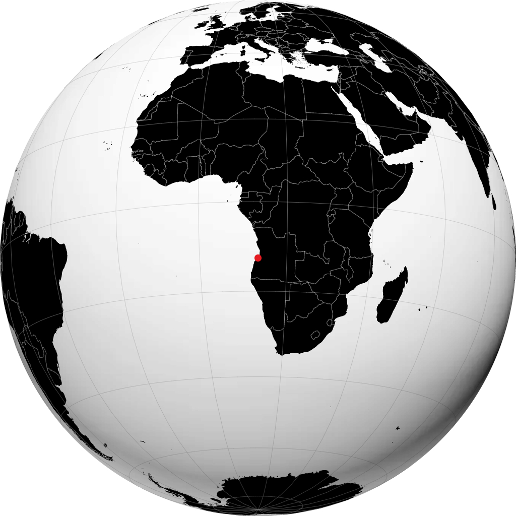 Benguela sur le globe