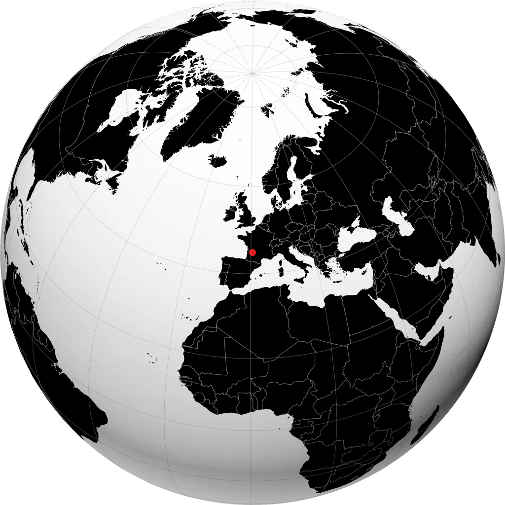 Bergerac sur le globe
