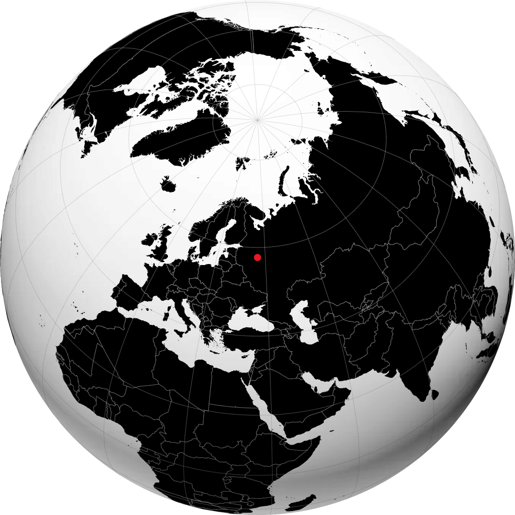Bezhetsk sur le globe