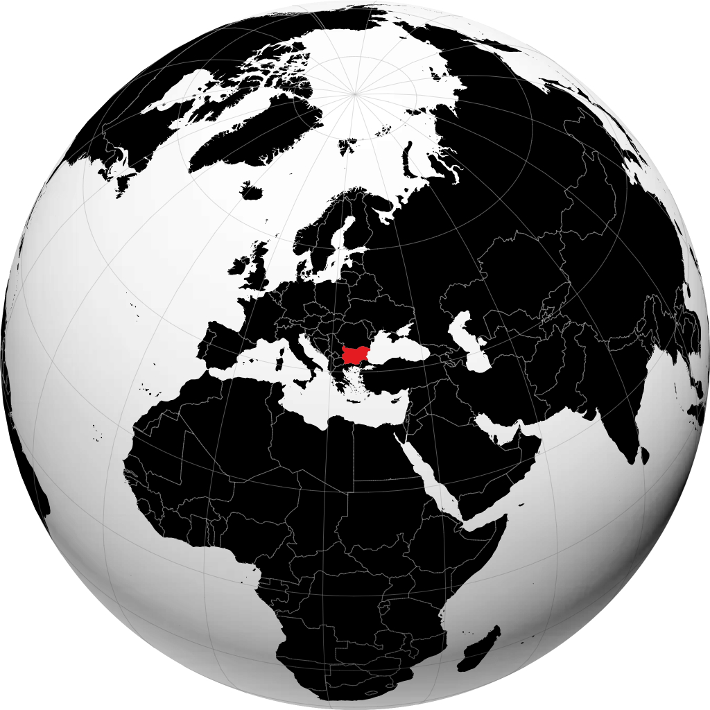 Bulgarie sur le globe