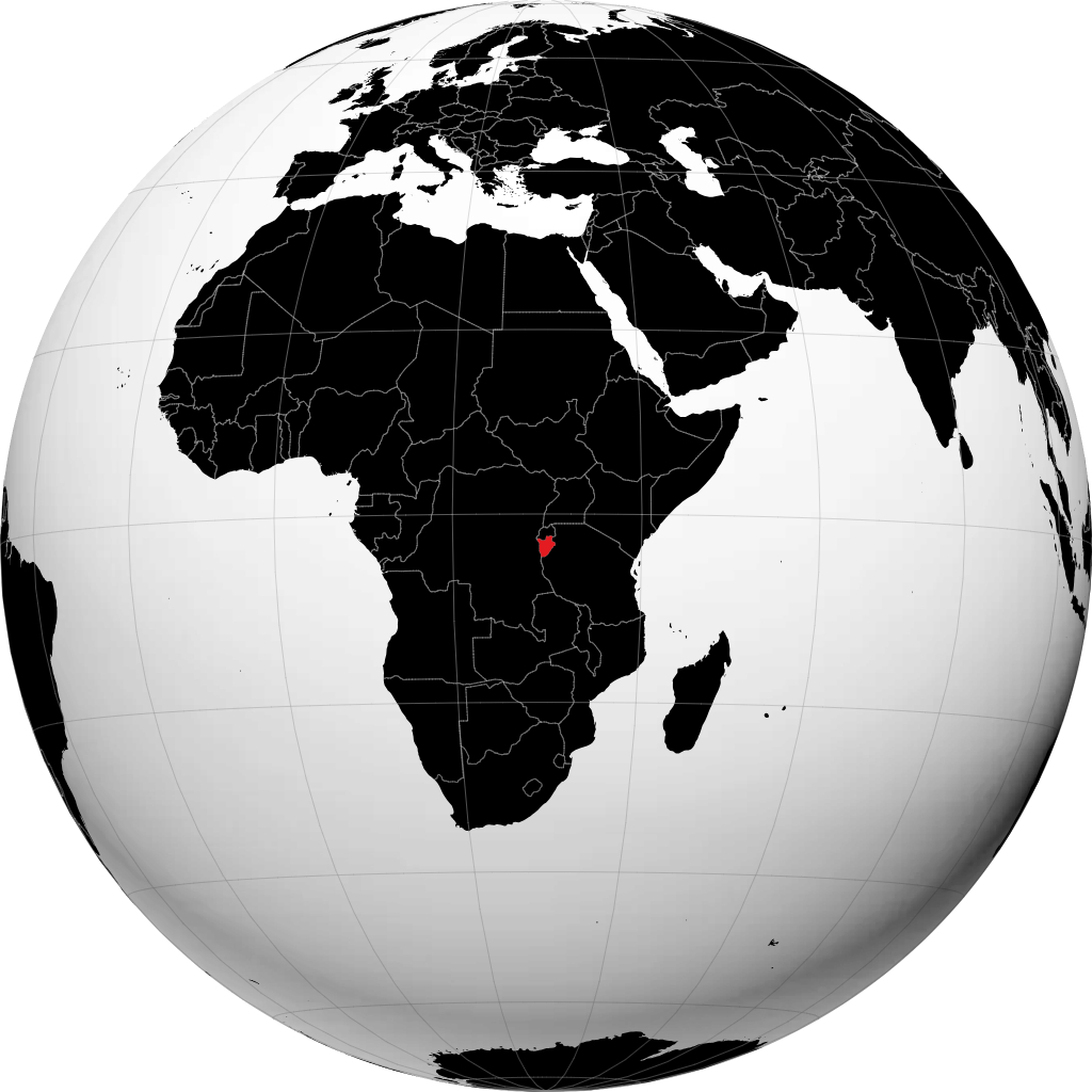 Burundi sur le globe