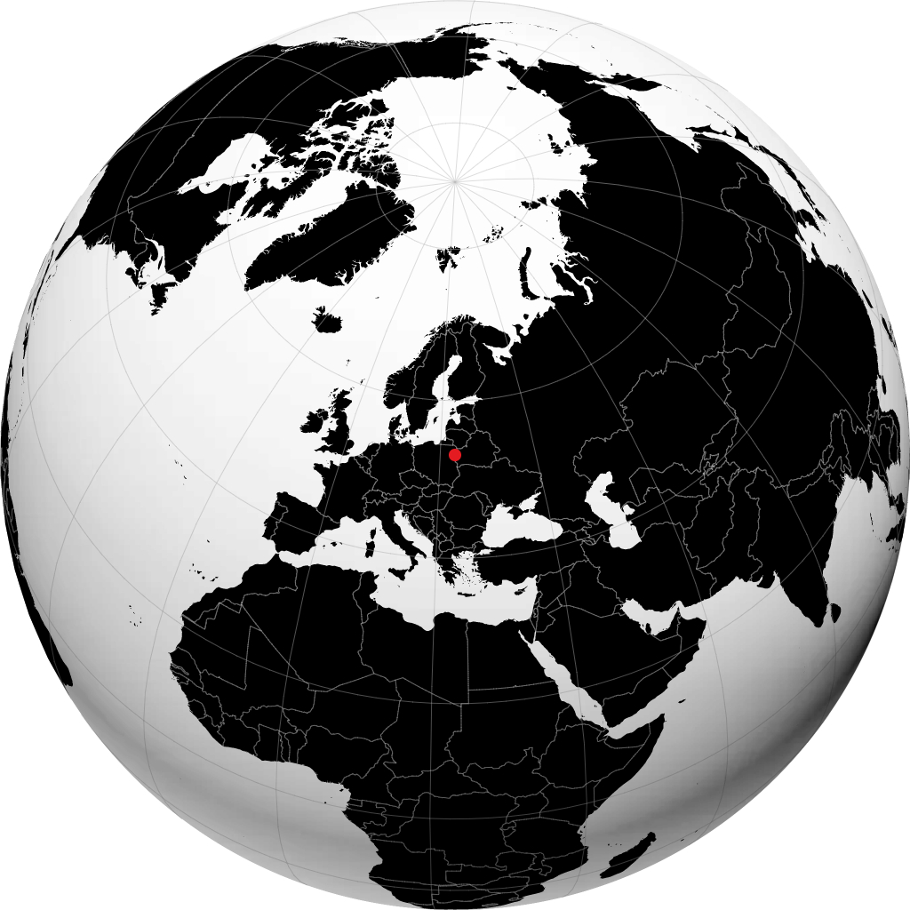 Białystok sur le globe