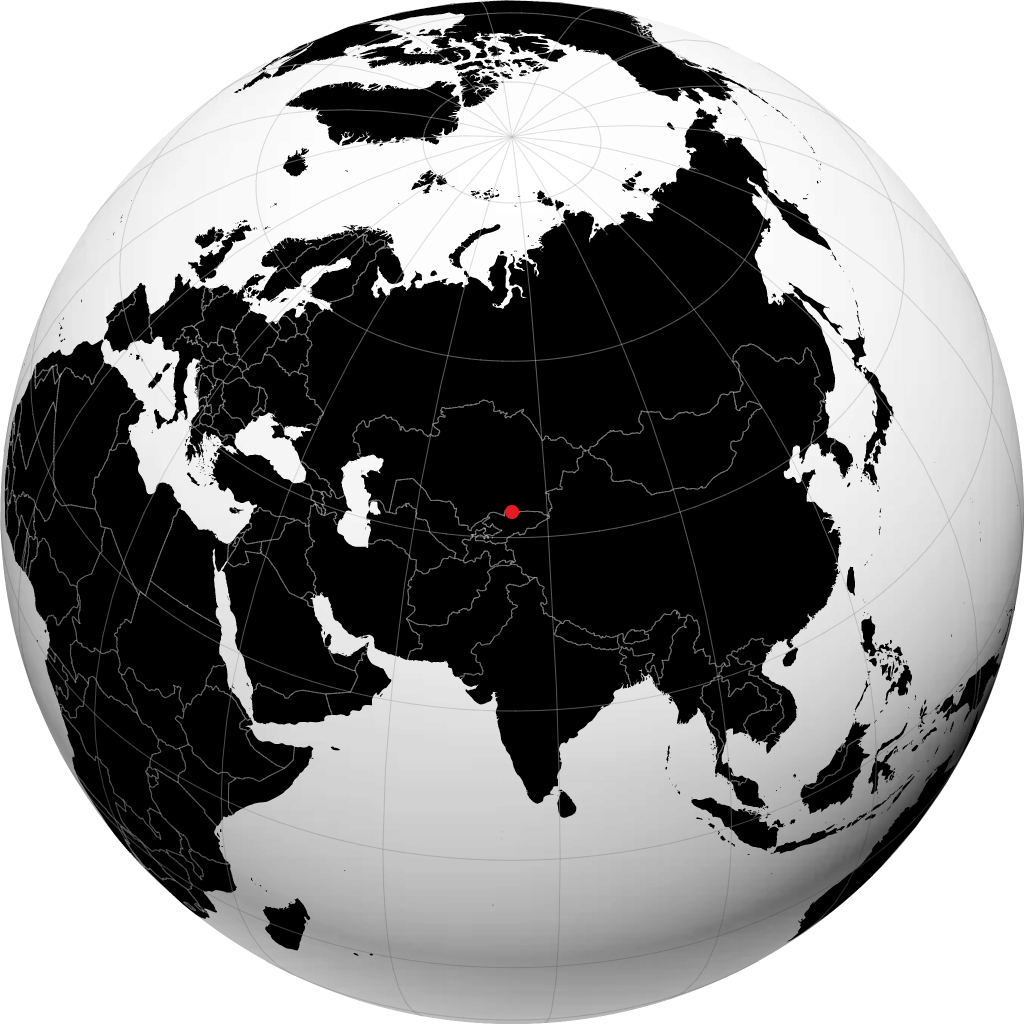 Bichkek sur le globe