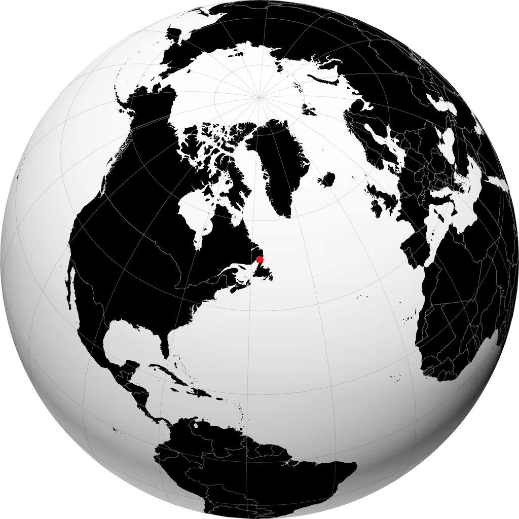 Blanc-Sablon sur le globe