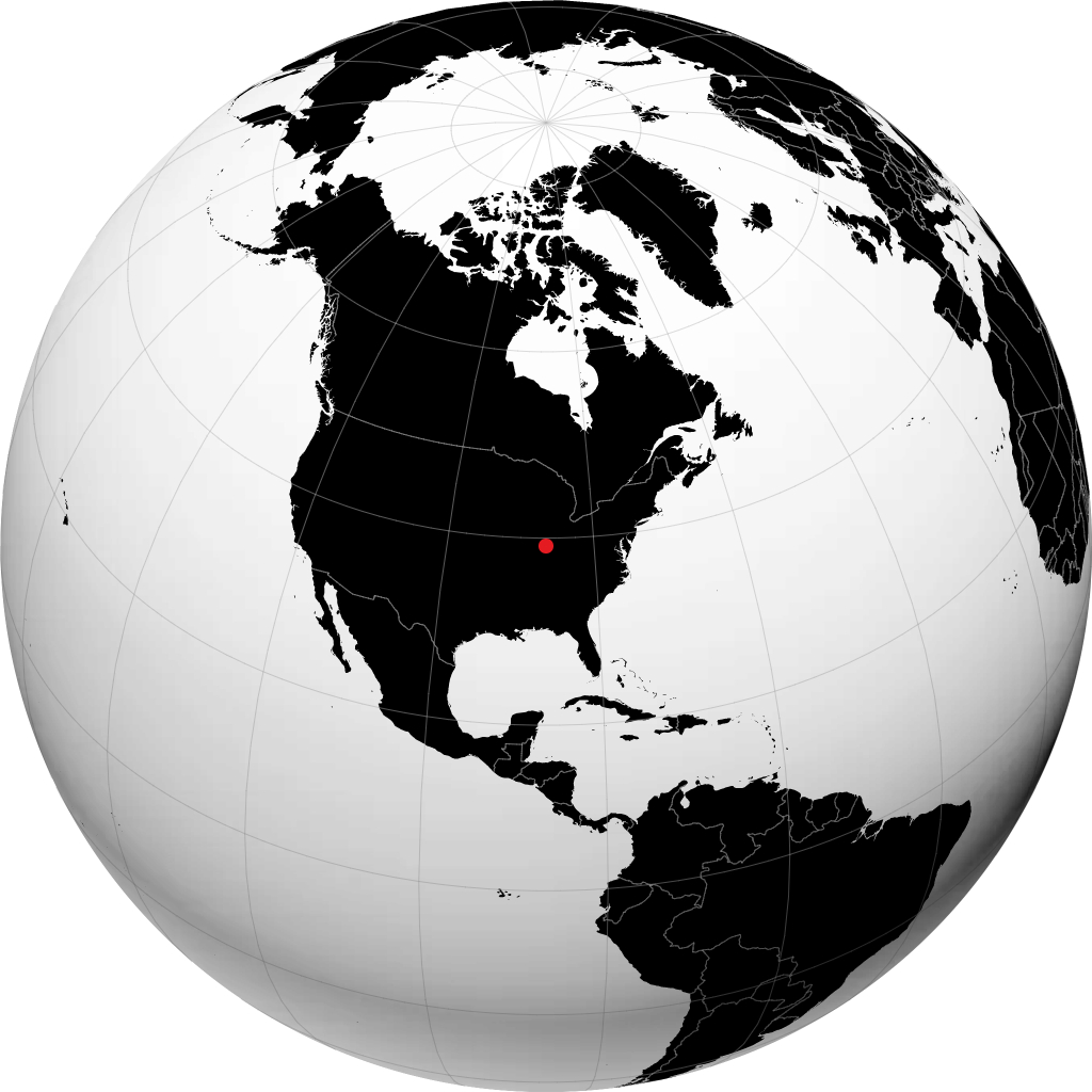 Bloomington sur le globe