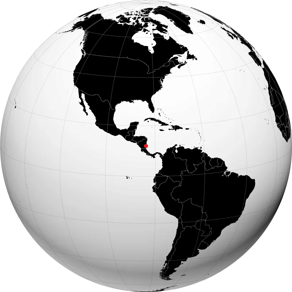 Bluefields sur le globe