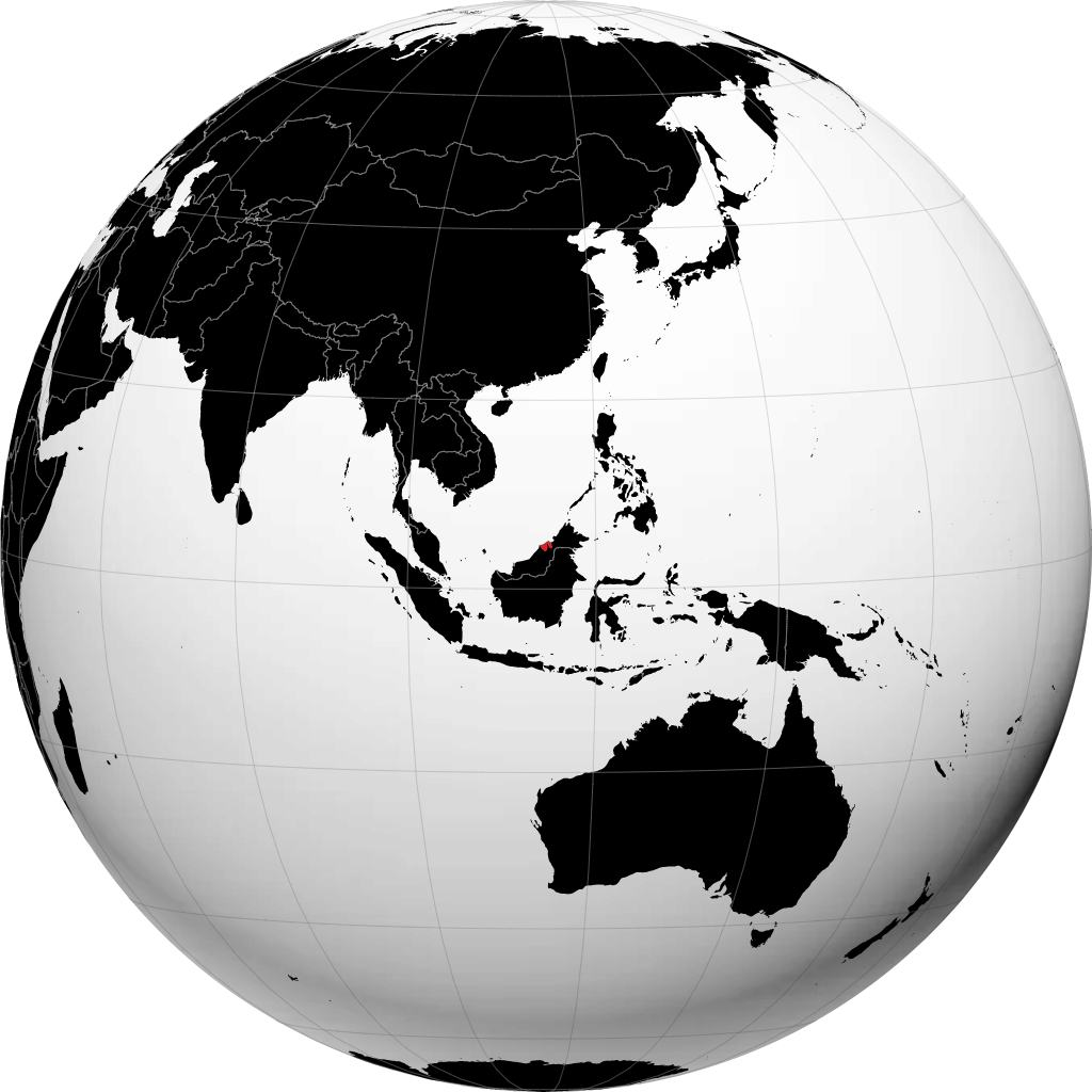 Brunei sur le globe