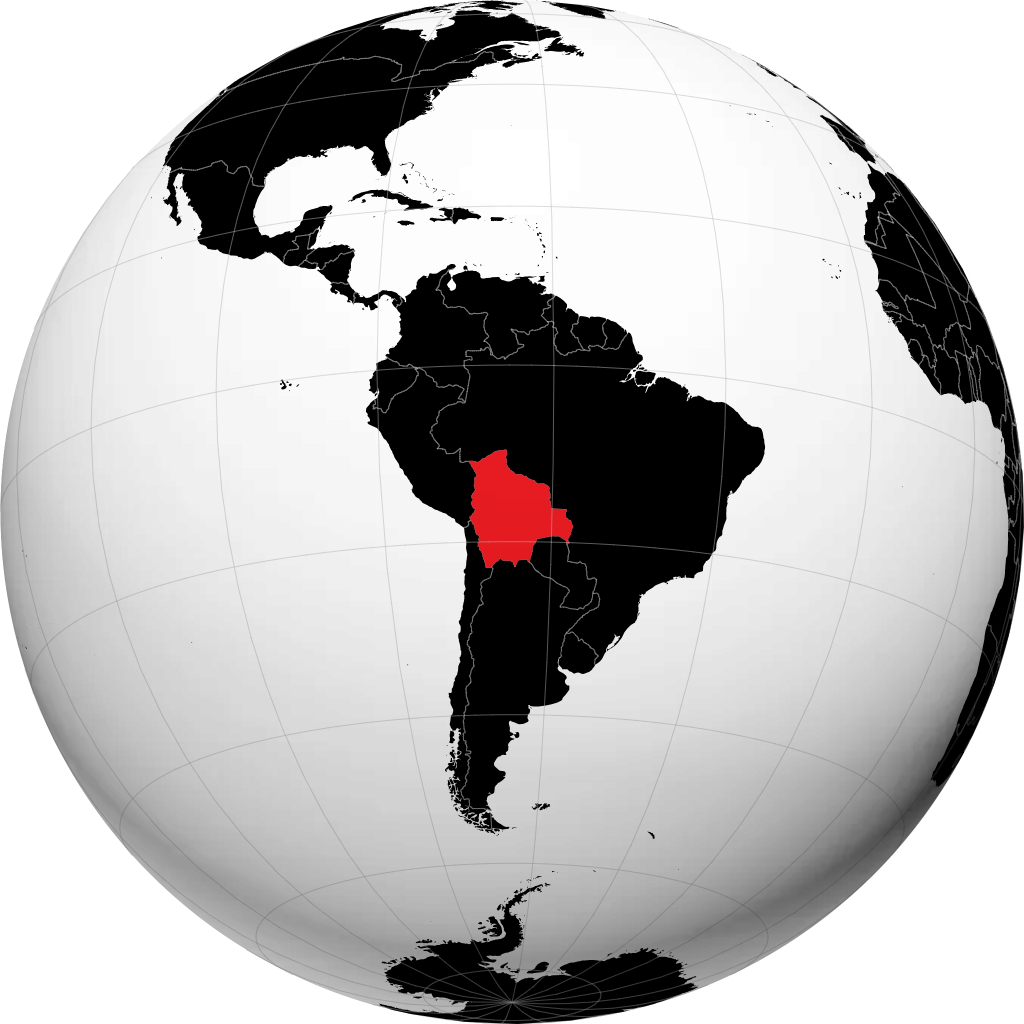 Bolivie sur le globe