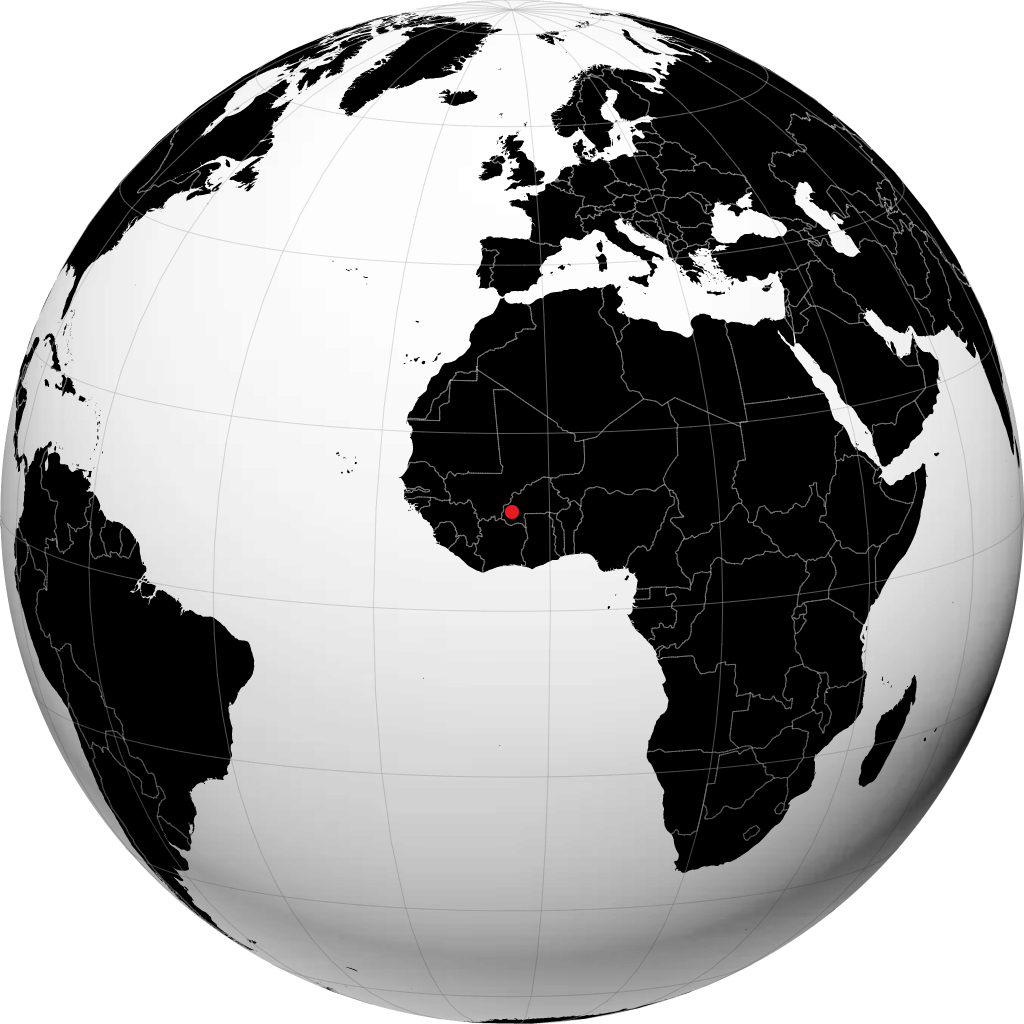 Bobo-Dioulasso sur le globe