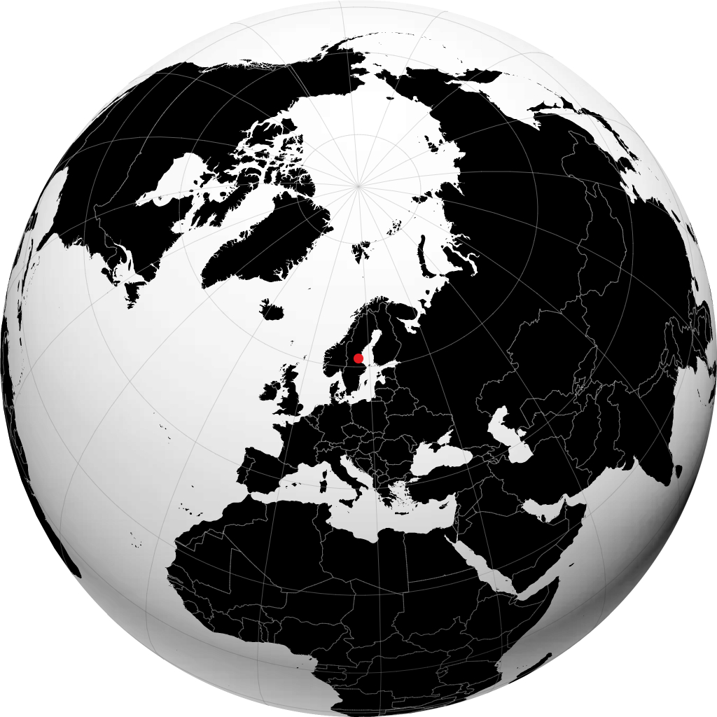 Bollnas sur le globe