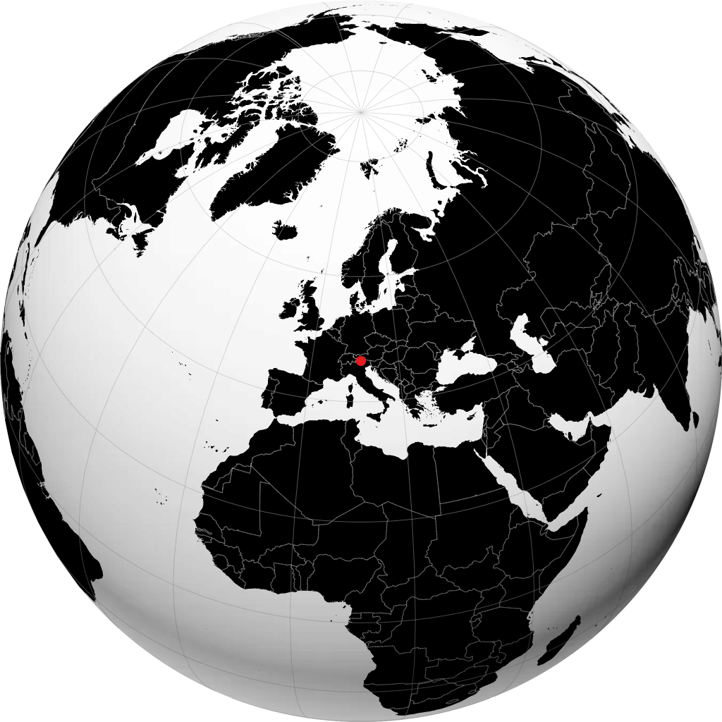 Bolzano sur le globe