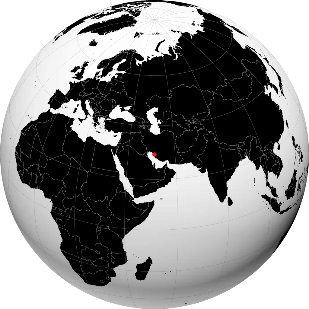 Borazjan sur le globe
