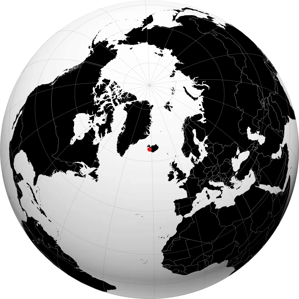 Borgarnes sur le globe