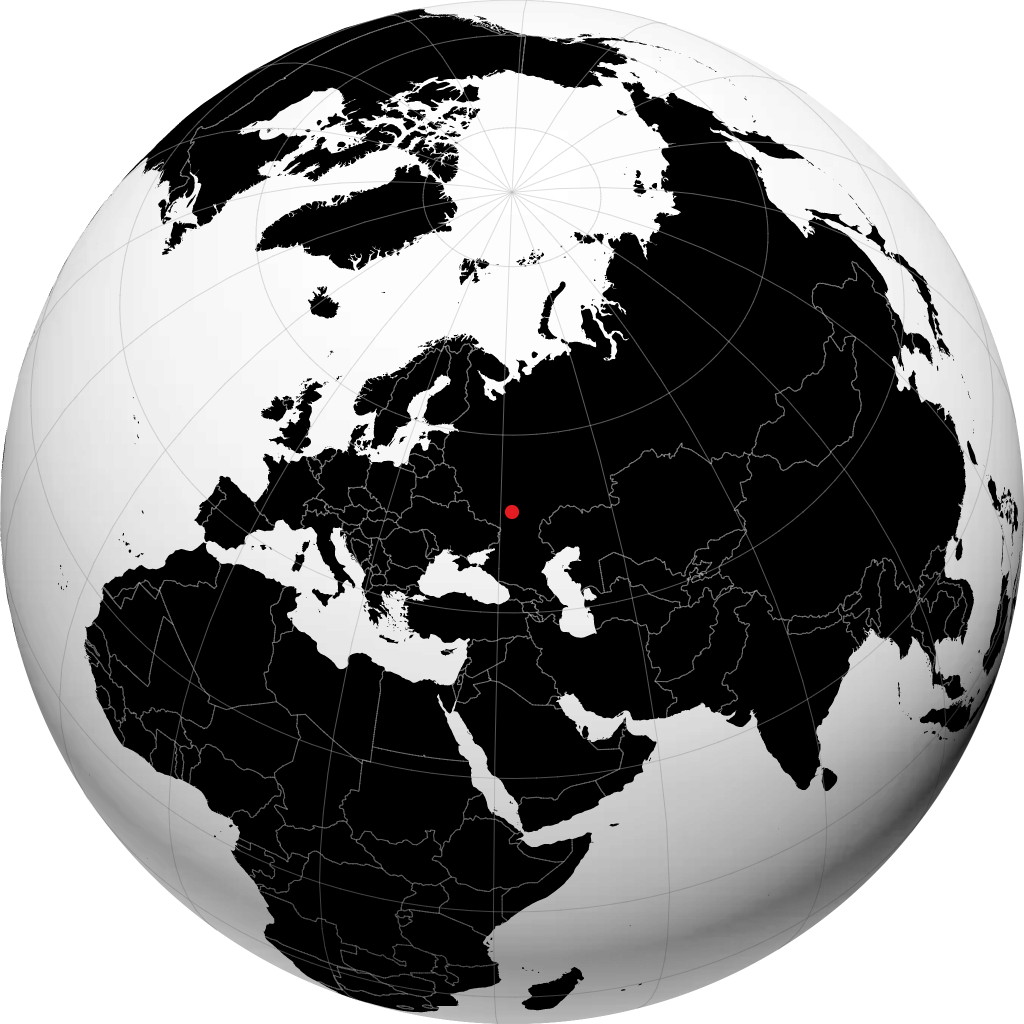 Borisoglebsk sur le globe