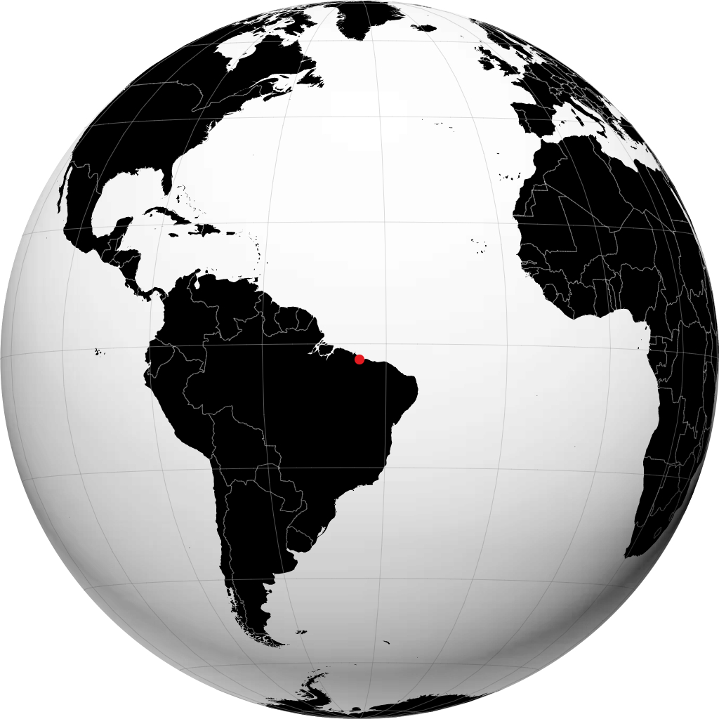 São Luís sur le globe
