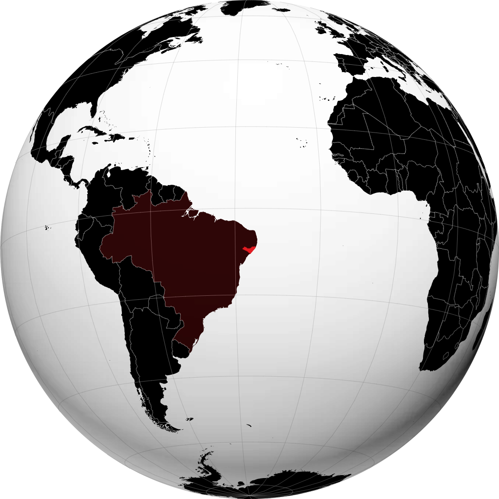État d'Alagoas sur le globe