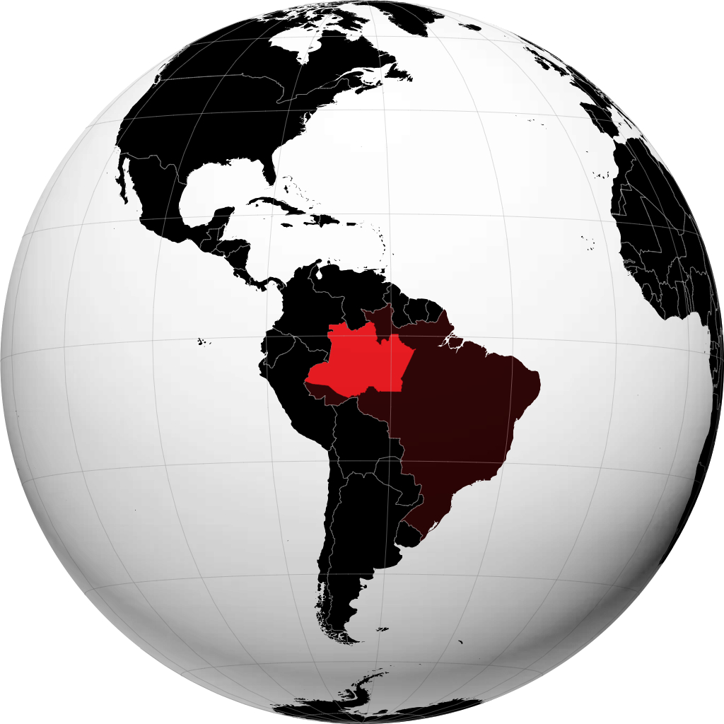 État d'Amazonas sur le globe