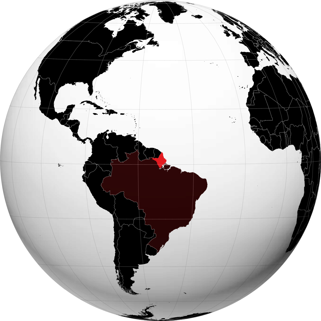 État d'Amapá sur le globe