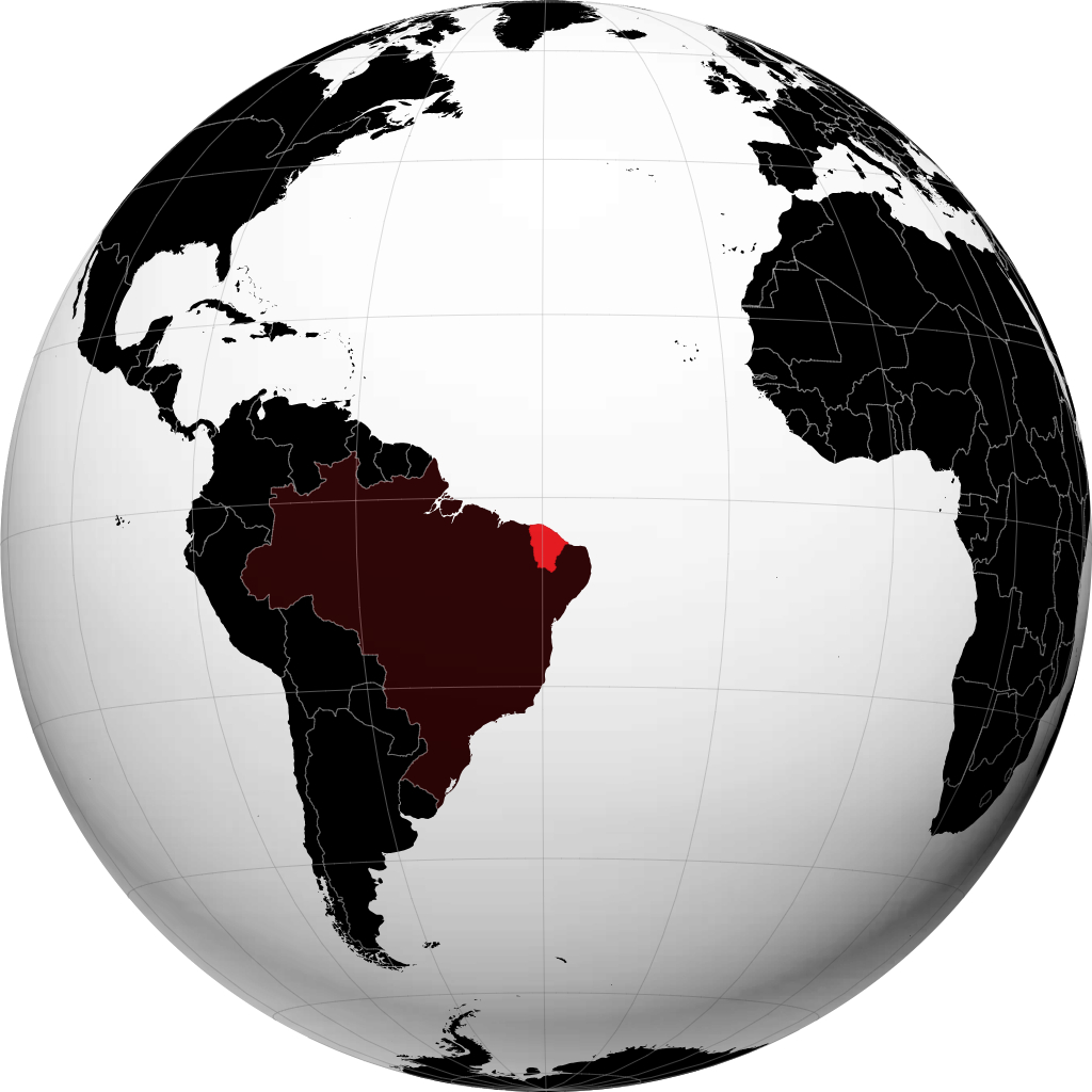 État du Ceará sur le globe