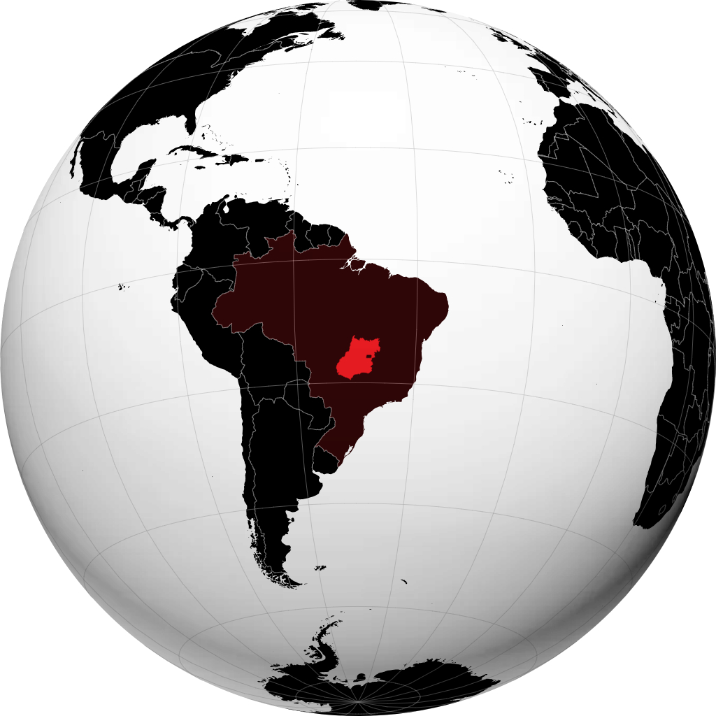 État de Goiás sur le globe